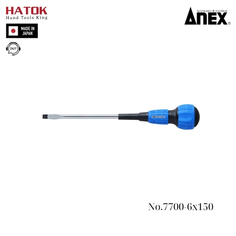 Tô vít 2 cạnh có từ tính Anex No.7700F-6x150 Nhật Bản