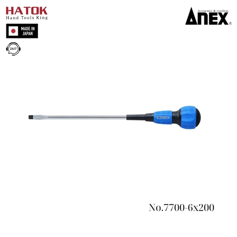 Tô vít 2 cạnh có từ tính Anex No.7700-6x200 Nhật Bản