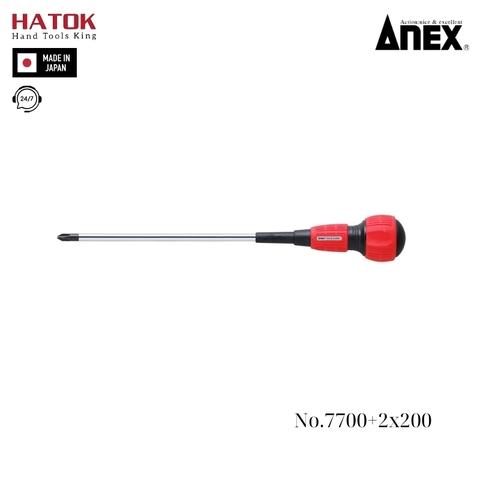 Tô vít 4 cạnh có từ tính Anex No.7700+2x200 Nhật Bản