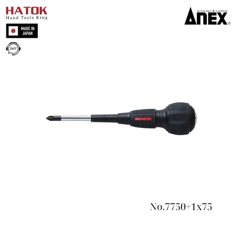 Tô vít đóng 4 cạnh Anex No.7750+1x75 Nhật Bản