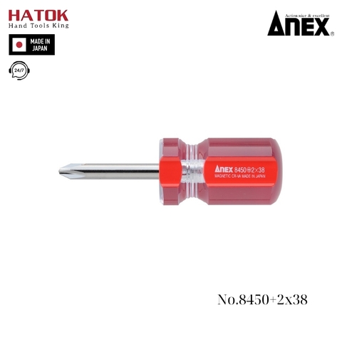 Tô vít cán trong loại ngắn Anex No.8450+2x38 Nhật Bản