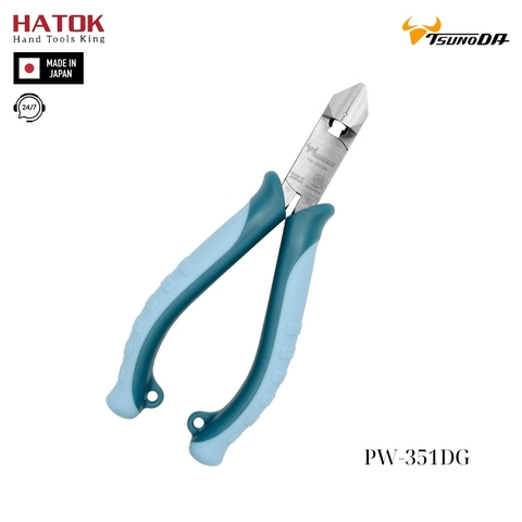 Kìm cắt cạnh xiên khớp hộp Tsunoda PW-351DG Nhật Bản