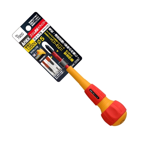 Tô vít cách điện cán tròn Anex No.7900+1x75 Nhật Bản