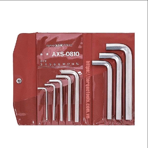 Bộ lục giác thường ngắn 3-14mm ASAHI AXS0810