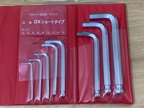 Bộ lục giác bi loại ngắn 3-14mm ASAHI AZS0810