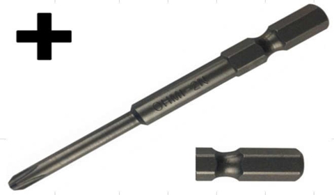 Đầu vặn ốc vít OHMI V-21No.1x6.35x75(4x30,6x52.5)