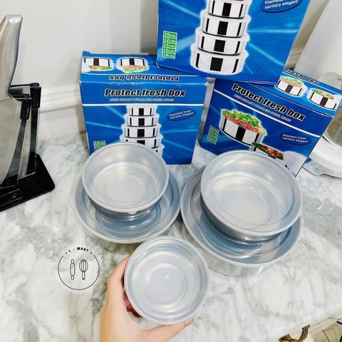 Bộ 5 thố inox đựng thực phẩm có kèm nắp đậy đa năng
