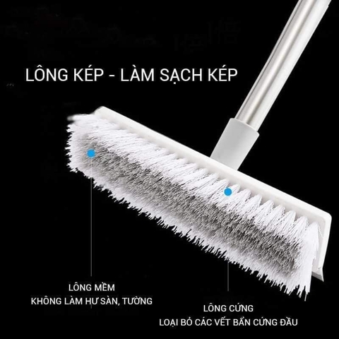 Chổi Chà Sàn Gạt Nước Nhà Tắm, Nhà Vệ Sinh 2 Mặt Thông Minh Siêu Sạch và Tiện Dụng