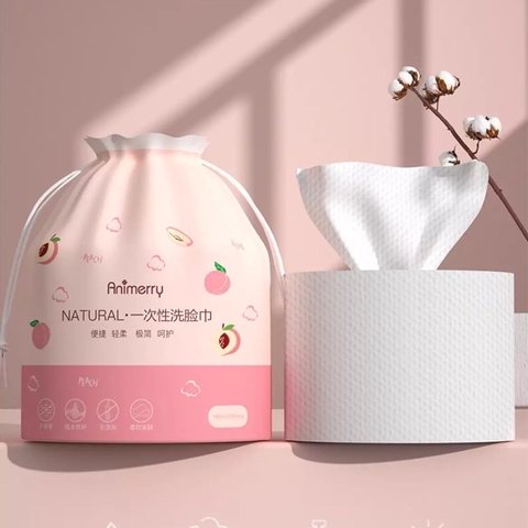 Khăn Lau, Khăn Mặt Khô, Bông Tẩy Trang ANIMERRY COTTON Cao Cấp 120 Miếng