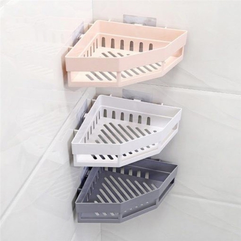KỆ GÓC TAM GIÁC DÁN TƯỜNG PHÒNG TẮM NHÀ BẾP