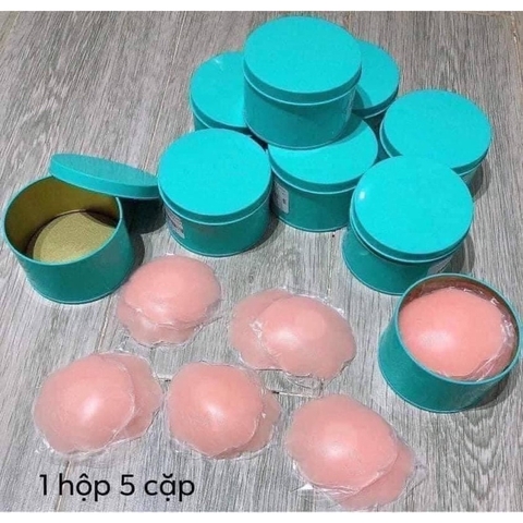 Hộp 10 Miếng 5 Cặp Dán Ngực Silicon siêu dính, dán Nhũ Hoa - Miếng Dán Ti