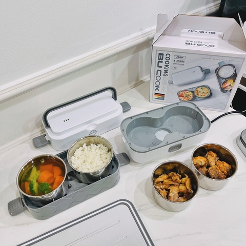 Hộp Cơm Cắm Điện BUCOOK Dùng Đễ Hâm Nóng Đồ Ăn Hoặc Nấu Cơm Nấu Cháo