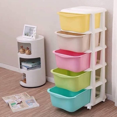 Tủ 5 Tầng Đa Sắc Có Bánh Xe Việt Nhật Sắp Xếp Tủ Quần Áo Đựng Đồ Đa Năng Tủ Đựng Quần Áo Cho Trẻ Sơ Sinh