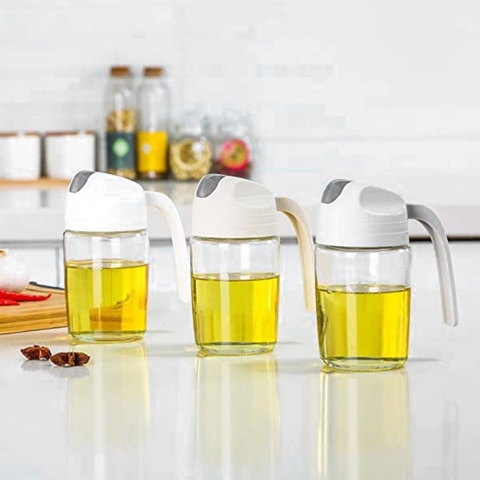 Bình Đựng Dầu Ăn Nước Mắm Tự Động Mở Nắp Khi Rót Tiện Lợi 300ml