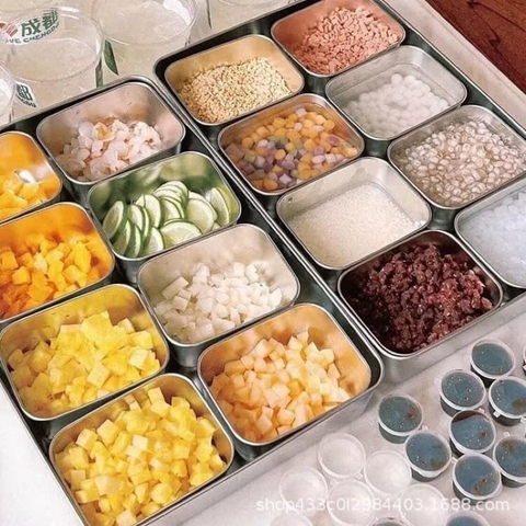 Set 5 Hộp Inox Kèm Nắp Nhựa Đựng Đồ Thoải Mái Inox 304