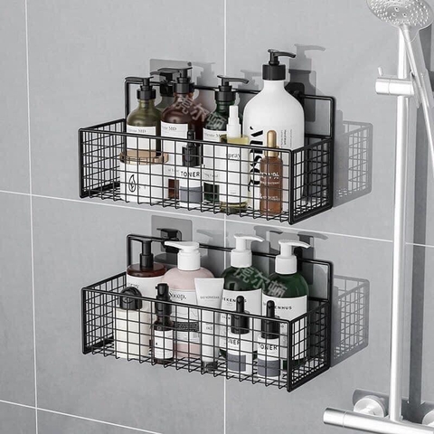 Kệ Đựng Đồ Nhà Tắm Dán Tường Hình Chữ Nhật Tiết Kiệm Không Gian Chất Liệu Thép Không Gỉ