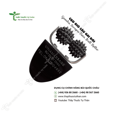 Cạo gió cầu gai đôi | Guasha Scraper-Twin Ball Roller