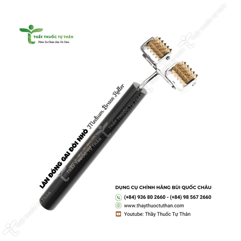 Lăn đồng gai đôi nhỏ | Small Twin Brass Roller