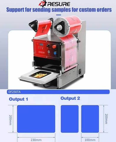 máy dán miệng khay nhựa tự động, thay khuôn linh động RS_ES25TA