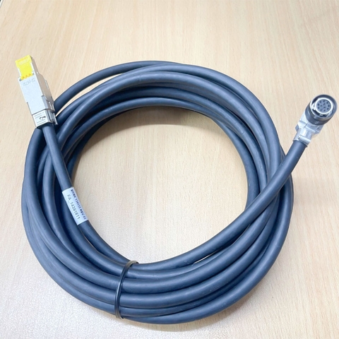 Cáp FA_14391611 SN0030 EKRK 134123/LVDS Camera Right Angle Hirose HR10A-10P-12P(73) 12 Pin Female to RJ45 Male Dài 6M For Industrial Camera Cable
