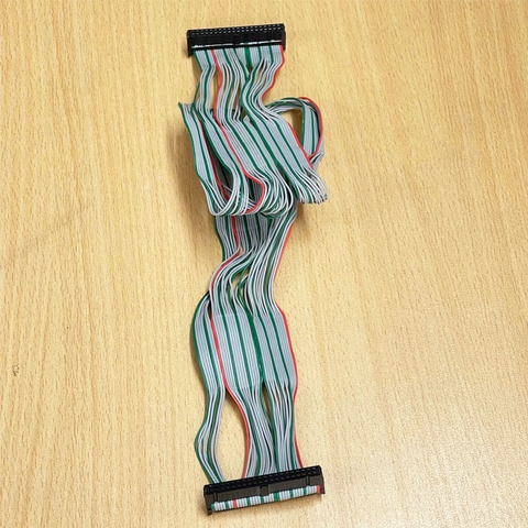 Cáp IDC 40 Pin Flat Ribbon Rainbow IDC Female Pitch 2.54mm 2-Row Gold Plated Cable Dài 0.5m For OMRON PLC CJ2M-CPU11 OD233 Modules