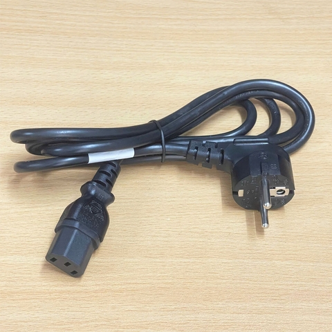 Dây Nguồn 2 Chân Tròn LINETEK LP-33 LS-60 AC Power Cord Europe Plug Schuko CEE 7/7 90 Degree to IEC320 C13 10A 250V 3x0.75mm 18AWG Dài 1.8M
