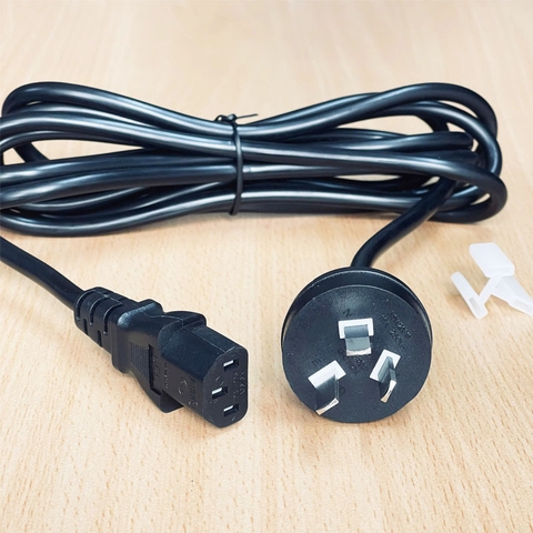 Dây Nguồn 3 Chân Dẹt Chéo Tam Giác AC Power Cord Australia CBL-3W1-AU Shenzhen G-CINDA GXD-006 NSW26816 Power Cord Australia & China to IEC60320 IEC C13 10A 250V 3x1.0mm Dài 3M
