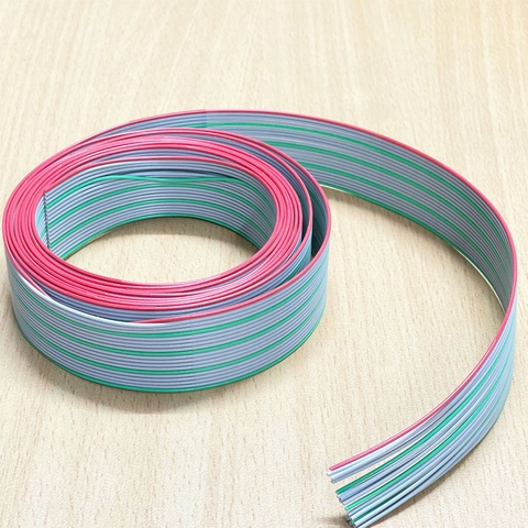 Cáp Bẹ Nhiều Màu IDC 20 Pin Flat Rainbow Ribbon Cable 20 Wire 1.27mm Pitch 20 Way Dài 1M For Electronic Devices, PLC, Sensor Modules,Industrial Machinery, Computers, Arduino.