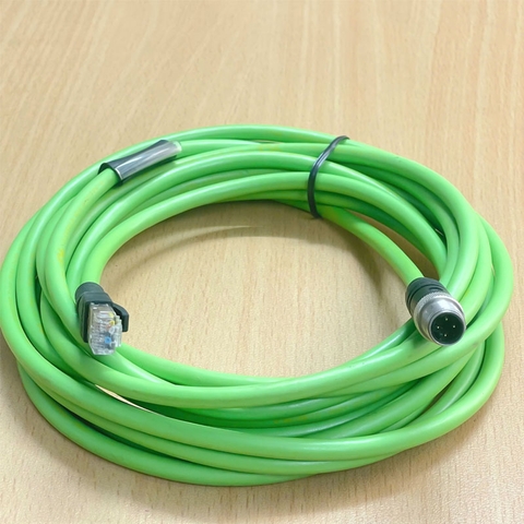 Cáp BELDEN M12 4 Pin D-Code Male to RJ45 Dài 5M Cable Ethernet Industrial