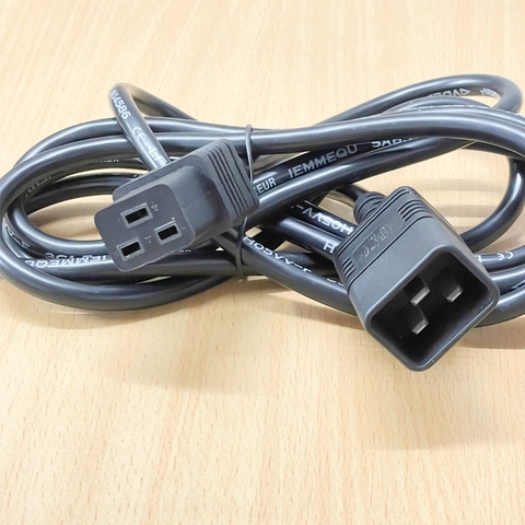 Dây Nguồn Máy Chủ VOLEX VSC19 VAC20S AC Power Cord IEC320 C19 To IEC320 C20 16A 250V 14AWG 3x1.5mm For Server IBM HP DELL LENOVO Và APC Smart-UPS SRT 8000VA RM 230V Dài 2.5M