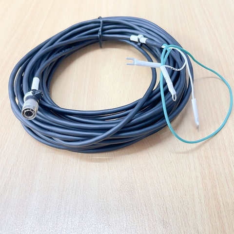 Cáp Hirose HR10A-7P-4P(73) 4 Pin Male Power Cable Connector Dài 10M to 2 Core Open End + PE For Industrial Camera