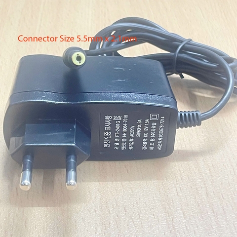 Bộ Chuyển Đổi Nguồn Adapter 12V 1.5A PT-2401G Connector Size 5.5mm x 2.1mm