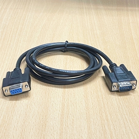 Cáp Nối Dài Cổng Com RS232 Âm Dương Dây Chuẩn Chéo Chất Lượng Cao DB9 Extension Cable Null Modem RS-232C DB9 Female to DB9 Male Black Length 1.5M
