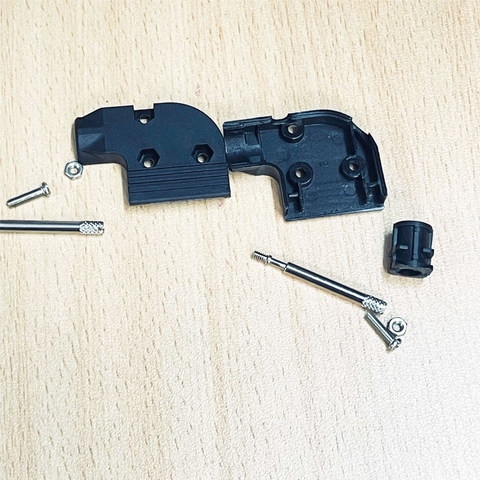 Vỏ Ốp Dùng Cho Đầu Hàn Jack RS232 D-Sub DB9 DB15 3 Hàng Vuông Góc 90° DB9 DB15 9 Pin 15 Pin Serial Port Connector Kit Plastic Cover Housing Hood