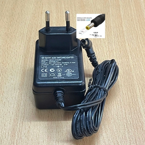 Chuyển Nguồn Adapter 7.5V 2.8A MC21-075280 Connector Size 4.0mm x 1.7mm Dùng Cho Máy In Nhãn TEPRA PRO SR210