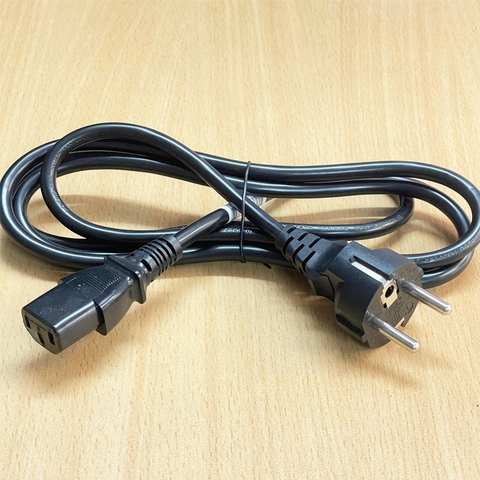 Dây Nguồn Máy Tính I-SHENG SP-022 IS-14N Chuẩn 2 Chân Tròn AC Power Cord Schuko CEE7 Euro Plug to IEC320 C13 16A 10A 250V 3x0.75mm Length 1.8M