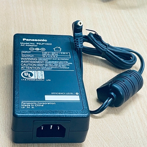 Bộ Chuyển Nguồn Panasonic 9V 0.75A  PSLP1322 Chân Cắm DC Connector Size 4.8mm x 1.7mm