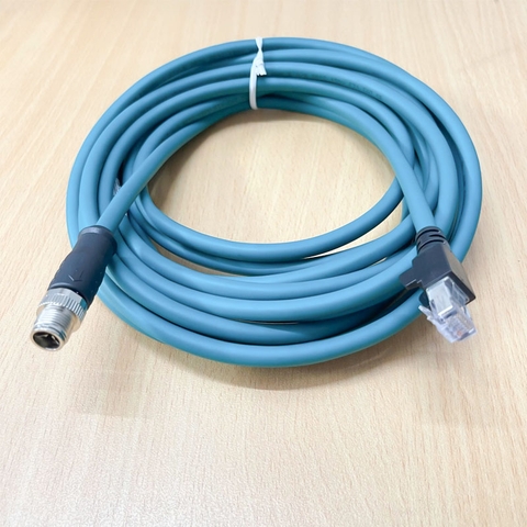 Cáp Kết Nối Cognex CCB-84901-2001-05 Ethernet Cable 5M M12 8 Pin Male X-Coded to RJ-45