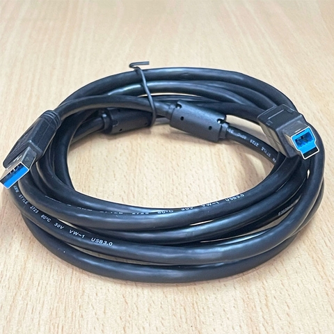 Cáp USB 3.0 AM-BM Type A to Type B Dài 3M 10Ft For Kính Hiển Vi Điện Tử Máy In Scan Công Nghiệp Industrial Camera
