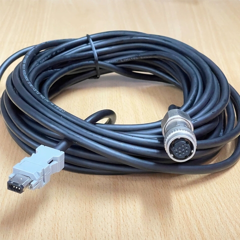 Cáp ASD-E3-1021-E Dài 12M Cable IEEE 1394 Firewire 1394A 6 Pin to Sunfone SM10 S10 Pin Female Connector For Delta AC Servo Drive ASDA-E3 Điều khiển Trục Máy Cắt Tôn