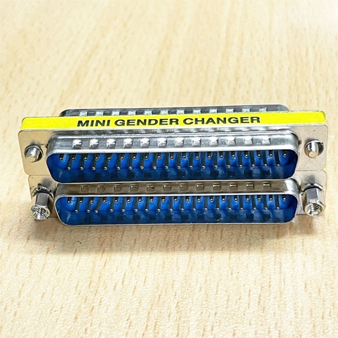 Đầu Nối COM D-Sub DB37 Đực- Đực DB37 Male to DB37 Mlae 2 Row 37Pin Mini Gender Changer Cable Connector