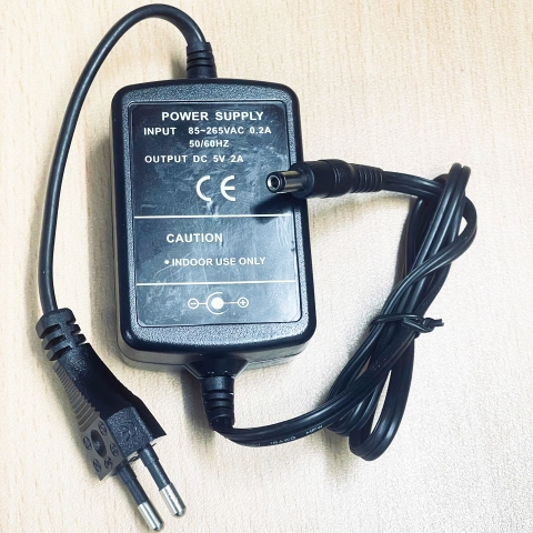 Adapter 5V 2A Power Supply 85-265VAC Connector Tip Size 5.5mm x 2.5mm Dùng Cho Bộ Chuyển Đổi Quang ĐiệnMedia Converter