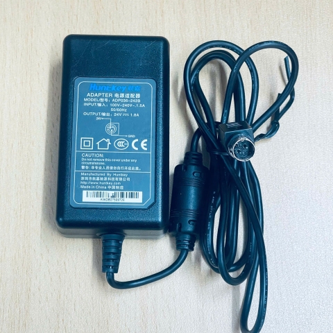 Chuyển Nguồn Adapter 24V 1.8A Huntkey ADP036-242B For Máy Thanh Toán Thẻ PAX P70-S / P78 / S78 POS Connector Size 3-Pins 10mm Mini Din