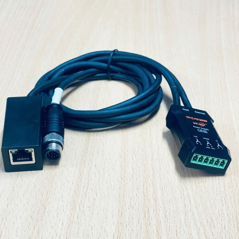 Bộ Chuyển Đổi Tín Hiệu ICWN-ENETIOP-2MB Serial Server Device A-Code 12 Pin Male RJ45 Female to RS485 RS422 Industrial Ethernet I/O Cable For ICW ICW70 Industrial Barcode Reader