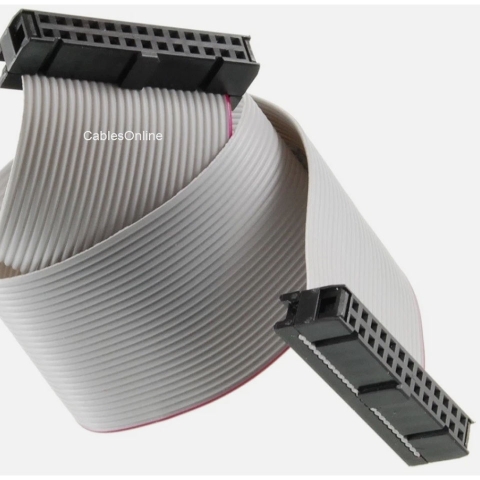 Cáp IDC Flat Ribbon 26-Pin 2x13 Female to Female Dài 1M IDC Pitch 2.54mm - Cable Pitch 1.27mm For HMI Panel CMC CNC PLC