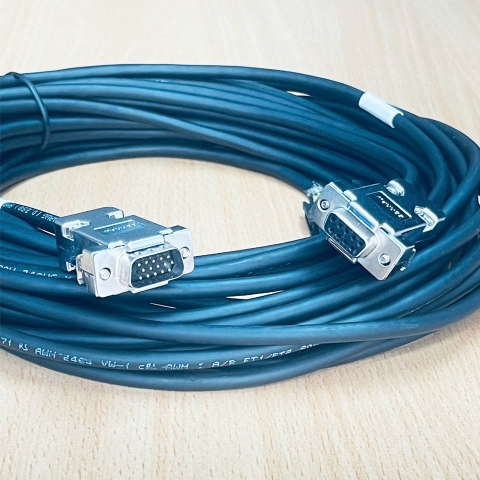 Cáp Kết Nối DB15 HD VGA 15 Pin Male to DB9 Female Metal Shell Connector CONNFLY Dài 10M Cable KAYANG E102671 24AWG For Lamf Sensor