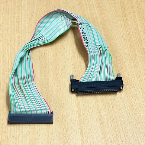 Cáp Kết Nối FA-CBL05FMV A6CON1 40 Pin to IDC 40 Pin FC 2*20 Pitch 2.54mm Connector Cable Flat Ribbon Data Rainbow Color Dài 40Cm For PLC I/O Cable Control Mitsubishi Q Series witch Terminal Board