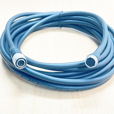 Cáp Hirose 12 Pin HR10A-10P-12P(73) to Hirose HR10-10J-12S(73) Dài 5M For Keyence LK-C5 Sensor Head To Controller Cable