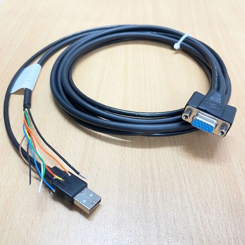 Cáp DM-USBIO-00 Cable USB to DB15 HD VGA Female + I/O Cable Dài 5M For Cognex DataMan DM50 DM60 DM70 DM150 DM-150S Barcode Reader