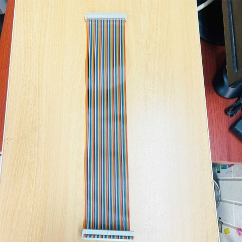 Cáp Bẹ Nhiều Màu Cầu Vồng IDC 64 Pin 2.54mm Pitch 2x32P 64 Wire Female to Female Flat Ribbon Data Rainbow Color Cable Connector Type A Dài 0.5M